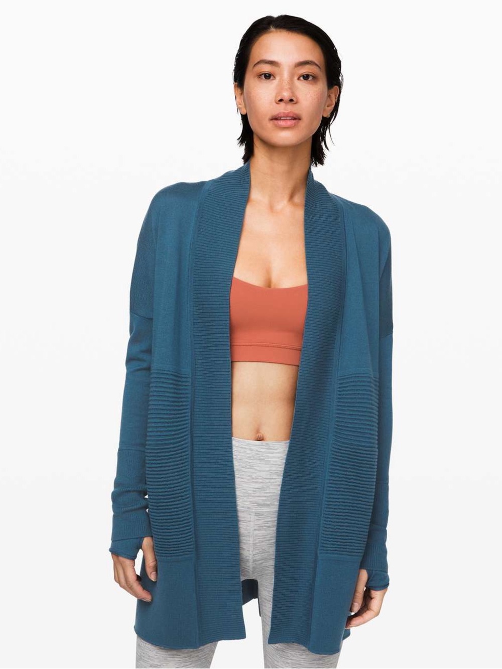 Lululemon sit in lotus wrap ll cardigan - petrol blue